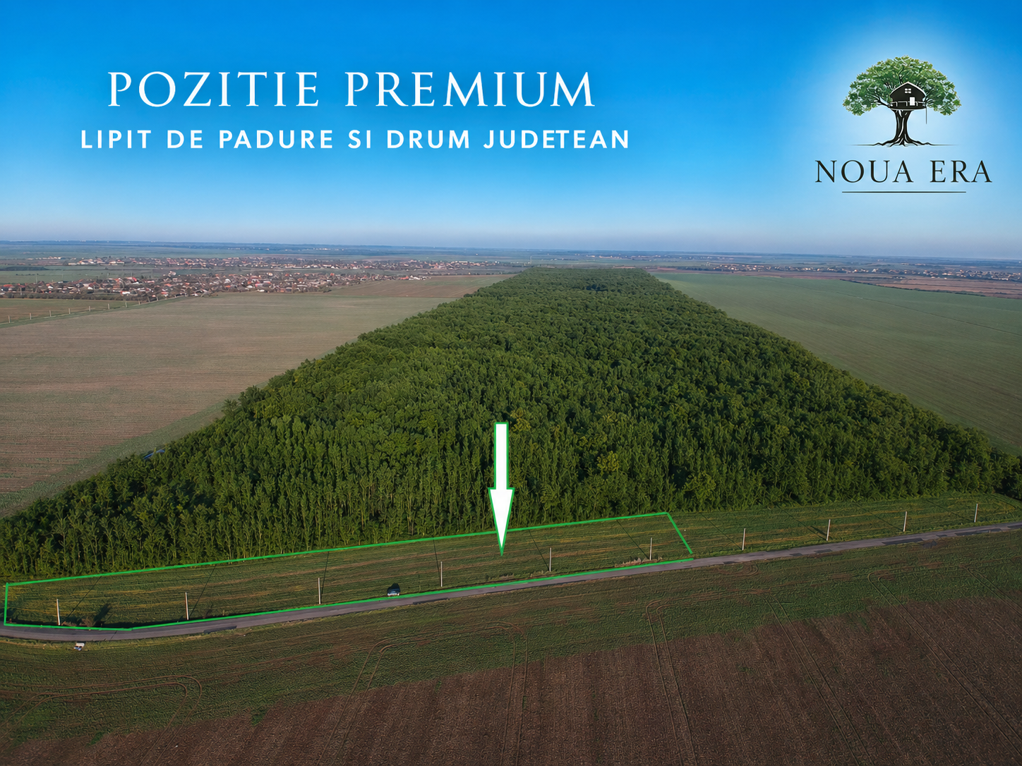 Intravilan, lipit de padure si drum judetean, zona Frumusani. Aer curat, liniste